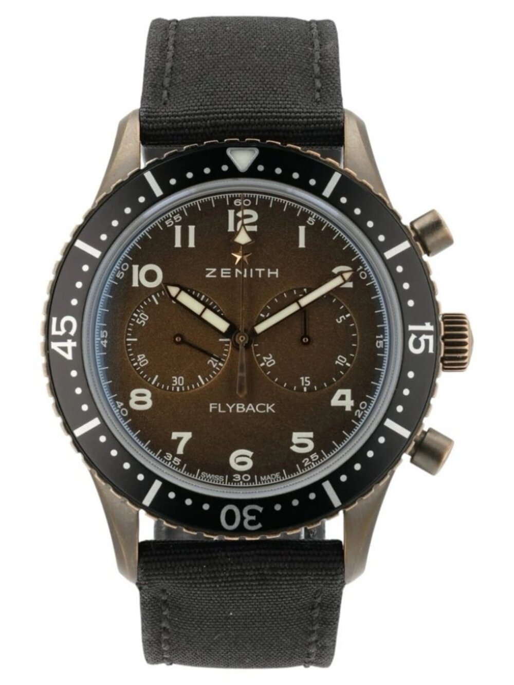 Zenith Pilot Chronometro Flyback Brown Dial Bronze 43mm Automatic